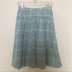 The Limited Blue/Teal Print Midi Skirt